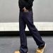 American Retro Low Rise Slim Fit Flared Jeans, Unisex, Versatile Slim Fit Denim Pants_mkmklike.com