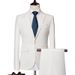 Men's Business Casual Suit Set, White Set XZ103-522 Two Piece Set-130_mkmklike.com
