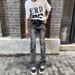 Vintage 517 Slim Fit Stretch Denim Black Washed Bootcut Jeans With Retro Vibe Clean Aesthetic Men's Clothing_mkmklike.com