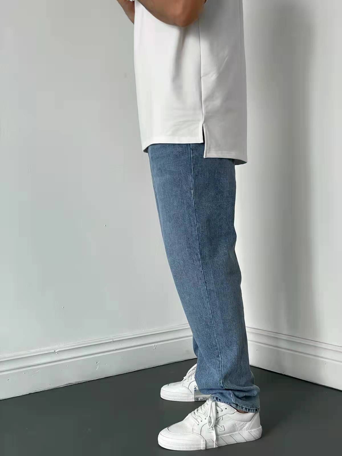 Men's Clothing Men's Jindian Small Straight Jeans Simple Four-color New Style_mkmklike.com