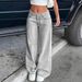Women's Clothing Retro Low Waist Non Elastic Washed Straight Jeans Women's Wide Leg Denim Pants_mkmklike.com