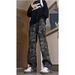 American Style Camouflage Cargo Pants For Men, Autumn Niche Design Deconstructed Pants, Straight Loose Fit Slightly_mkmklike.com