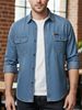 Pulse Foreign Trade Men's Clothing European And American Cross-Border Autumn New Long Sleeve Retro Denim Workwear Style Pure_mkmklike.com