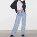 Women's Clothing Low Waist Straight Pants Washed Light Blue Denim Trousers_mkmklike.com