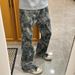 Cleanfit Camouflage Jeans For Men, Spring, Autumn, American Style, High Street Washed Curved Pants, Slimming Slight Flare Straight-leg Pants_mkmklike.com