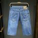 Men's Breathable Summer Riding Breeches Light Blue Denim Shorts Five Point Trendy Four Point Seven Point Pants_mkmklike.com