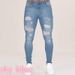 Men's Clothing Ripped Men's Jeans Denim Trousers Tight Feet Pants_mkmklike.com