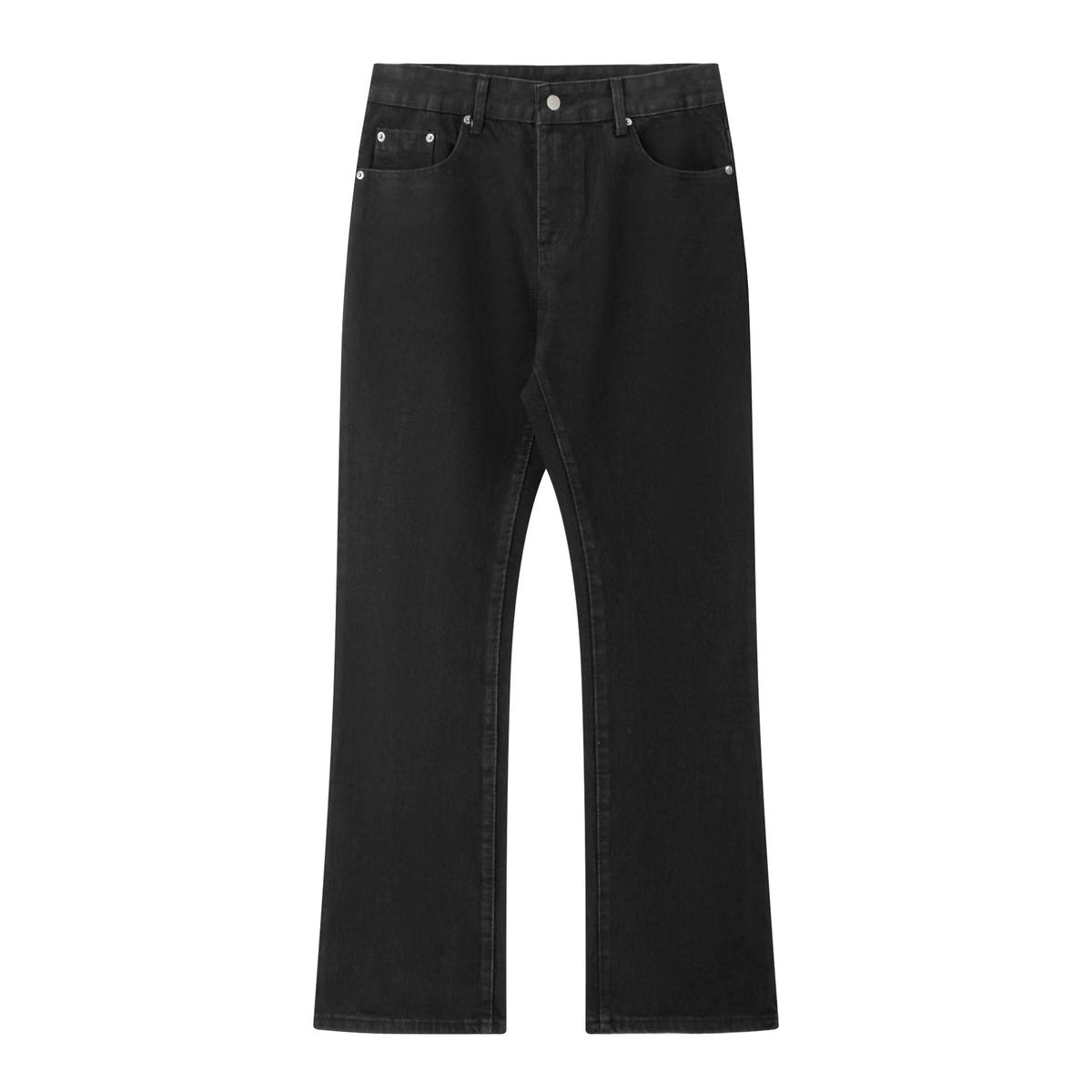 Vintage Black Washed Bootcut Jeans – Distressed Flared Denim With DirtyFit Style_mkmklike.com