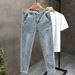 Men's Clothing Men's Trendy Style Stretch Slim Fit Cropped Jeans Spring Summer Casual Versatile For Formal & Casual_mkmklike.com