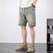 Men's Distressed Denim Shorts - Vintage Washed American Style Casual 5-Inch Mid-Thigh Shorts With Ripped Details & Relaxed Fit_mkmklike.com