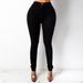ELLE 2023 European And American Fashion Cross-Border Women's Jeans High Waist Slim Fit Pencil Pants_mkmklike.com