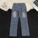Men's Clothing 2025 Heavyweight All Match Retro Flared Pants Trendy Brand Loose Straight Wide Leg Pants_mkmklike.com