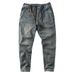 Autumn American Heavy Washed Jeans Men's Trend High-end Retro Loose Small Straight Casual Pants_mkmklike.com