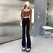High-waisted Micro-flare Women, 2022 Autumn And Winter New Style, Peach Butt Slimming Skinny Jeans For Petite Figures,_mkmklike.com