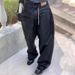 Wide Leg Jeans For Men Reversed Straight Loose Fit Waxed Design Midweight Softener Fall Winter Long Pants Machine Washable_mkmklike.com