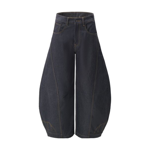Men's Loose Wide-Leg Pocketed Cargo Jeans With Unique Design And Deconstructed Stitching_mkmklike.com
