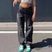 Women's High Waist Straight Leg Jeans Casual Loose Fit Autumn New Style Denim Clothing_mkmklike.com