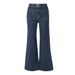 2026 Early Spring New European And American FD Style High-waisted Dark Blue Front Pocket Denim Flared Pants For Women_mkmklike.com