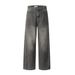 High Simple Washed Jeans For Men Street Trendy Brand Vibe Style Casual Versatile Dad Wide-Leg Long Pants_mkmklike.com