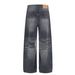 Men's Relaxed Fit Corduroy Cargo Pants With Distressed Cat Whisker Design - High Street Style, Multi-Pocket Utility Pants For Casual Wear (Blue)_mkmklike.com