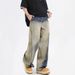 Men's Clothing High Street Gradient Color Scimitar Jeans For Men And Women, Neutral Loose Straight Wide Leg Casual Pants, Niche Lazy Style_mkmklike.com