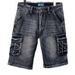 Retro Black Cargo Denim Shorts For Men Multi Pocket Loose Fit Plus Size Trendy Summer Stretch Mid-Length Five Point Pants_mkmklike.com