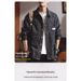 Loom European And American High-End Jacquard Craft Denim Men's Spring Vintage Washed Distressed Turn-Down Collar Casual Shirt_mkmklike.com