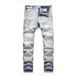 Men's High Street Trendy Straight Leg Jeans Letter Print High Waist Brand Hot Selling Denim_mkmklike.com