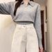 Women's High-Waisted Wide Leg Jeans White Slimming Straight Loose Fit Floor Length Spring Summer New Style Pear Shaped_mkmklike.com