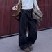 "Vintage-Inspired Wide-Leg Jeans – Relaxed Fit With Curved Hem | Unisex Baggy Trousers For Effortless Style"_mkmklike.com