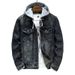 Loom 2025 New Men's Fashion Brand Spring Autumn American Retro Versatile Detachable Hooded Denim Jacket For Men_mkmklike.com