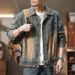 232 # Large Spring New Product American Yellow Mud Cowboy Men's Loose Trendy Brand Collar Jacket_mkmklike.com