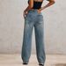 "Vintage High Waist Wide Leg Jeans For Women – Retro Korean Style, Loose Fit & Comfortable Cotton (Vintage Blue, XS-2XL)"_mkmklike.com