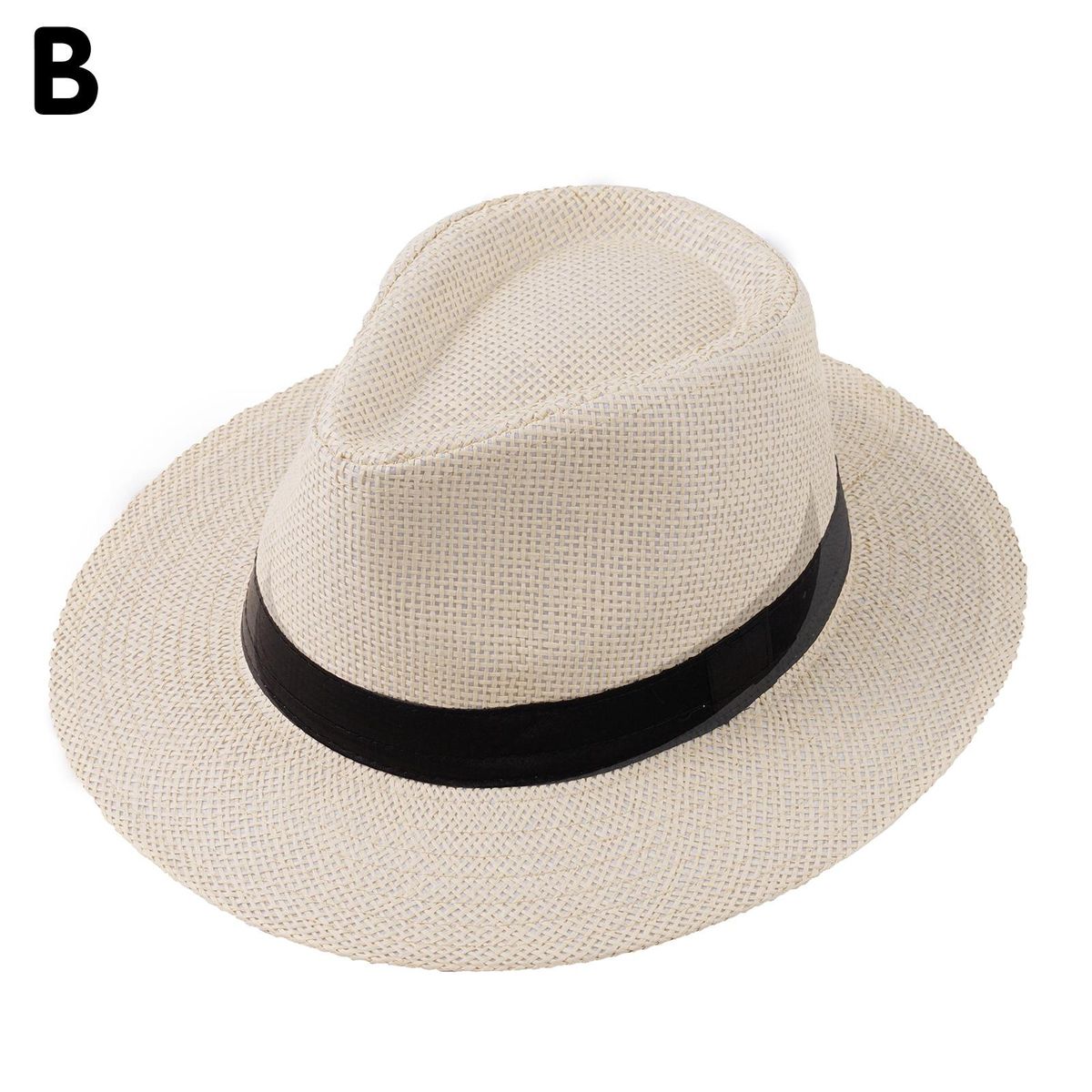 Hot Sale Fashion Summer Casual Unisex Beach Large Brim Jazz Sun Panama Paper Straw Women Men Cowboy Fedora Hat Gangster_mkmklike.com