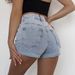 Women's High-Elastic High-Waist Denim Shorts Women's Hot Pants_mkmklike.com