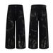 Streetwear Graffiti Jeans - Oversized Distressed Denim Pants With Paint Splatter & Washed Effect For Urban Fashion_mkmklike.com