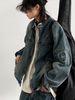 Spring And Autumn Japanese Vintage Embroidery Washed Denim Jacket Boys And Girls BF Style Loose Blue Tooling Jacket Top_mkmklike.com