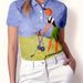 Women's Clothing Golf Sports style T shirt women's summer loose lapel short sleeved polo shirt slim sports casual top MB13_mkmklike.com