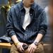 Retro Denim Shirt Men's Long Sleeved Fashion Loose Casual Men's Workwear Shirt Trend_mkmklike.com