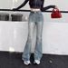 New Spring And Autumn American-style Washed Women's Flared Jeans, Floor-length Trousers, Retro Slim-fit Petite_mkmklike.com