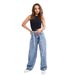 Classic Straight-Leg Women's Jeans – High-Quality Cotton Denim, Comfort Fit, Versatile For Casual & Work (Sizes 25-32, Blue)_mkmklike.com
