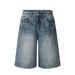 Men's Clothing New High Street Lightning Pattern Washed Retro Shorts Men And Women Style Denim Casual Pants_mkmklike.com