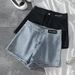 Women's Clothing Tight Elastic High Waist Denim Shorts For Women Design Niche Slim Hot Girl Hip Wrap Outer Wear Bottoming Hot Pants Summer_mkmklike.com