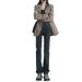 High-waisted Slim Straight-leg Jeans For Petite Women, 2025 New Autumn And Winter Elastic Loose Slimming Cigarette Pants_mkmklike.com