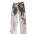 New Graffiti Dirty Wide-leg Trousers Men's Jeans Trend Waste Soil Paint Ink-splashing Tooling Straight Trousers_mkmklike.com