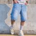 Men's Summer Shorts Stylish Casual Denim Mid-Length Tight Fit Cotton Stretch-Free Washed Streetwear_mkmklike.com