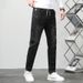 Large Size Men's Clothing Slim Drawstring Elastic Waist Jeans Men's Fattened Plus Size Business Jeans Men's One-piece Delivery_mkmklike.com