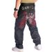 European And American Trend HIPHOP Loose Straight Skateboard Pants Embroidered Hip-hop Jeans Men's Plus Size_mkmklike.com
