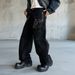 Men's Distressed Black Straight Leg Jeans - Casual Denim Pants With Hand-Painted Details For Teenagers & Young Adults_mkmklike.com
