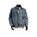 Men's Clothing Denim Jacket Loose Fit Versatile Vintage Washed Denim Jacket - Slim Fit Workwear Style With Raw Hem Detail (5 Sizes, Unisex Adaptable)_mkmklike.com